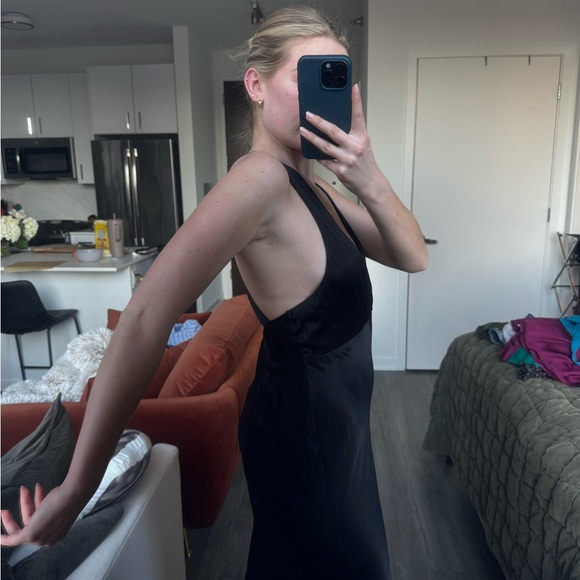 La Lune Plunged Cross Back Maxi Dress - Picture 8 of 11